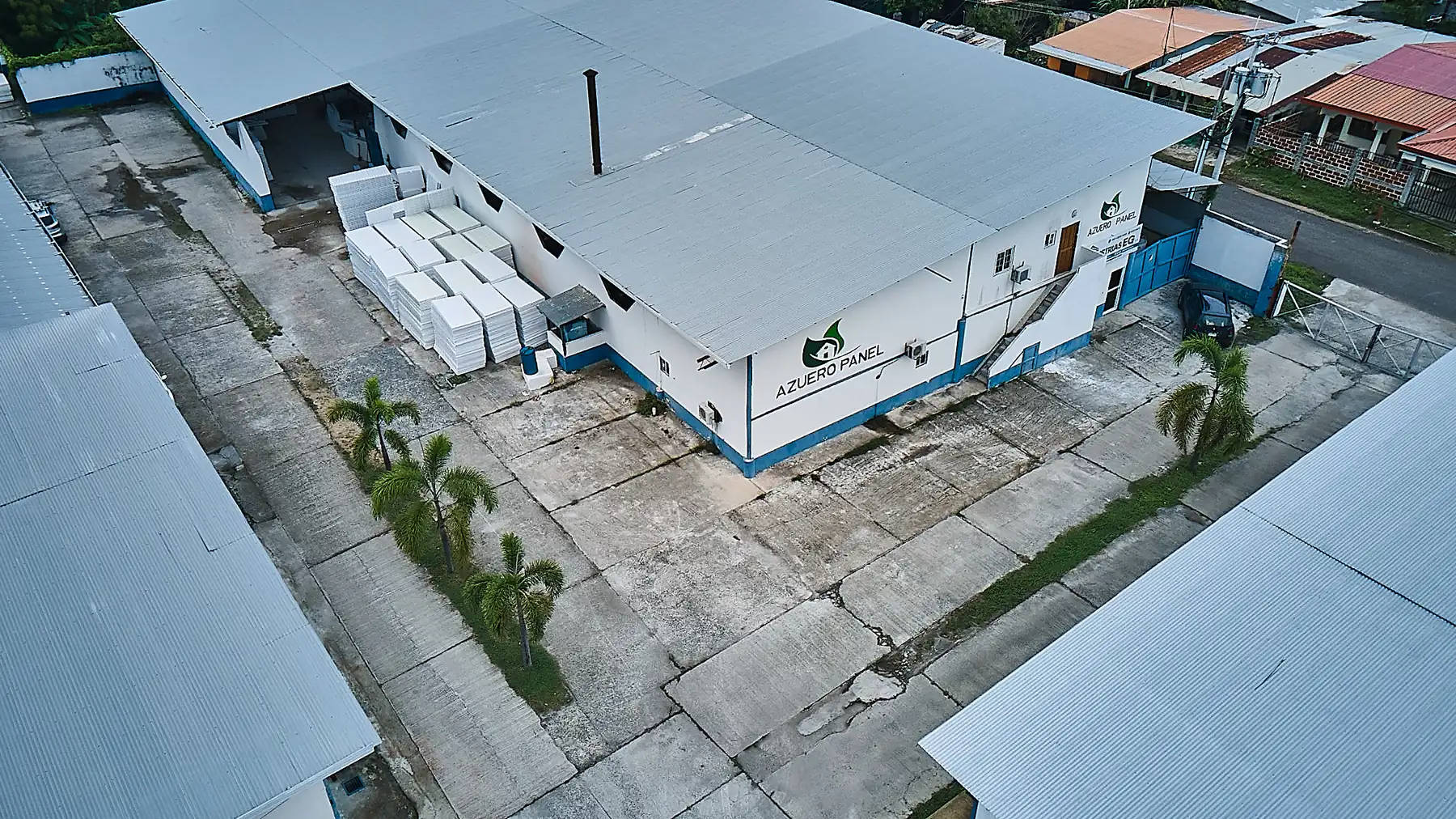 Vista aérea de la planta de Azuero Panel